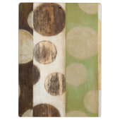 Earth Tone Wood Panel Painting with Circles Klembord (Achterkant)