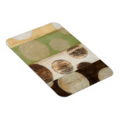 Earth Tone Wood Panel Painting with Circles Magneet (Rechterzijde)