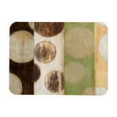 Earth Tone Wood Panel Painting with Circles Magneet (Horizontaal)