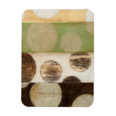 Earth Tone Wood Panel Painting with Circles Magneet (Verticaal)