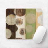 Earth Tone Wood Panel Painting with Circles Muismat (Met muis)