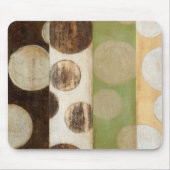 Earth Tone Wood Panel Painting with Circles Muismat (Voorkant)
