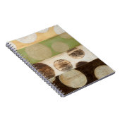 Earth Tone Wood Panel Painting with Circles Notitieboek (Rechterzijde)