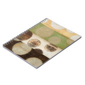 Earth Tone Wood Panel Painting with Circles Notitieboek (Linkerzijde)