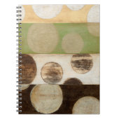 Earth Tone Wood Panel Painting with Circles Notitieboek (Voorkant)