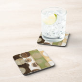 Earth Tone Wood Panel Painting with Circles Onderzetter (Rechterzijde)