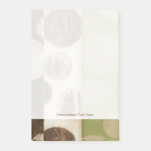 Earth Tone Wood Panel Painting with Circles Post-it® Notes