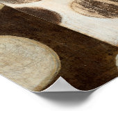 Earth Tone Wood Panel Painting with Circles Poster (Hoek)