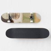 Earth Tone Wood Panel Painting with Circles Skateboard (Horizontaal)