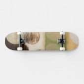 Earth Tone Wood Panel Painting with Circles Skateboard (Horizontaal)