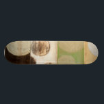 Earth Tone Wood Panel Painting with Circles Skateboard<br><div class="desc">Dit schilderij, creëer door Norman Wyatt, Jr., werd gemaakt met behulp van het Franse proces Giclee om inktdruppels op een canvas te spuiten. Verlies het verlies in de concentrische cirkels, het mengen van de kleuren van de aardtoon over het schilderij, of de blik van het houtpaneel van het stuk. Een...</div>