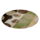 Earth Tone Wood Panel Painting with Circles Snijplank (Hoek)