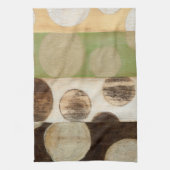 Earth Tone Wood Panel Painting with Circles Theedoek (Verticaal)