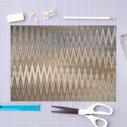 Earth Tone Zigzag Wavy Pattern Tissuepapier (Craft)