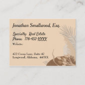 Earth Toned Design for Lawyer met bladeren & Plant Visitekaartje (Voorkant)