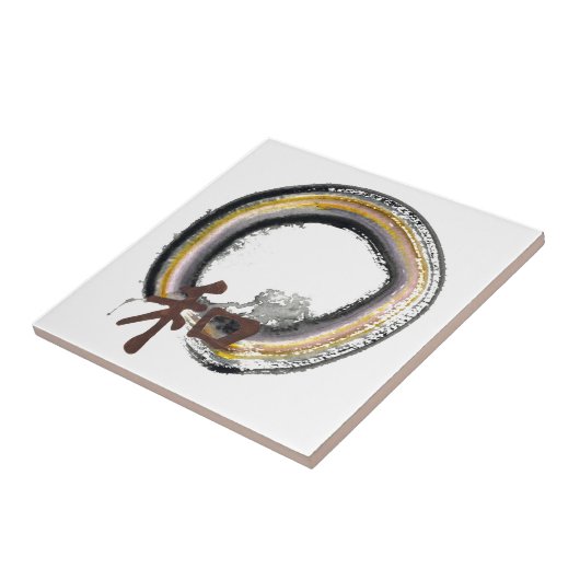 Earth toned Enso - Harmonie Tegeltje (Zijkant)