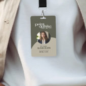 Earth Toned Event/Employee ID Kaart—QR Code Staff Badge