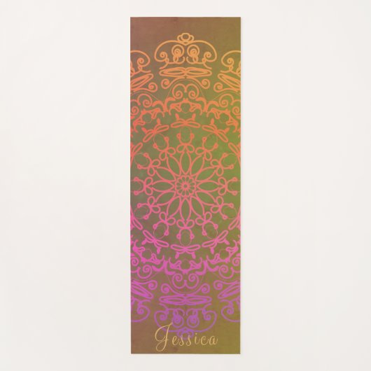 Earth-toned Mandala met de naam Yoga Mat (Voorkant)
