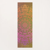 Earth-toned Mandala met de naam Yoga Mat (Achterkant)