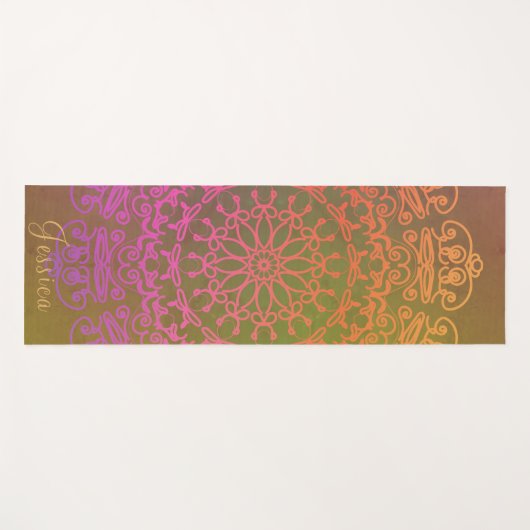 Earth-toned Mandala met de naam Yoga Mat (Voorkant (horizontaal))