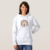 Earth-Toned Mindfulness Rainbow Yoga Design Hoodie (Voorkant volledig)