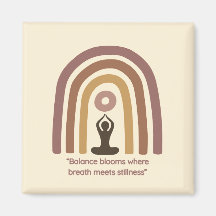 Earth-Toned Mindfulness Rainbow Yoga Design