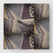 Earth Toned Modern Abstract Vierkante Klok (Voorkant)