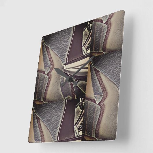 Earth Toned Modern Abstract Vierkante Klok (Hoek)