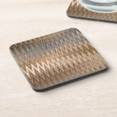 Earth Toned Wavy Pattern Bier Onderzetter (Linkerzijde)