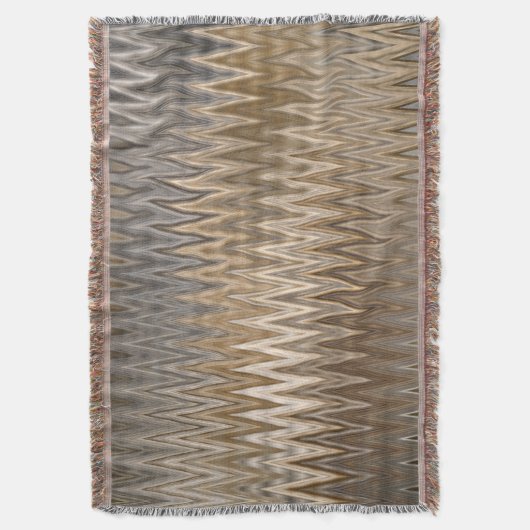 Earth Toned Wavy Pattern Deken (Voorkant Verticaal)