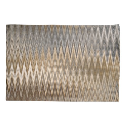 Earth Toned Wavy Pattern Kussensloop (Achterkant)