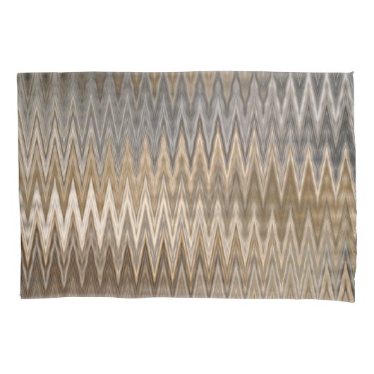 Earth Toned Wavy Pattern Kussensloop (Voorkant)