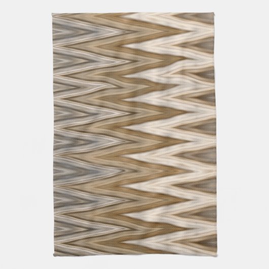 Earth Toned Wavy Pattern Theedoek (Verticaal)