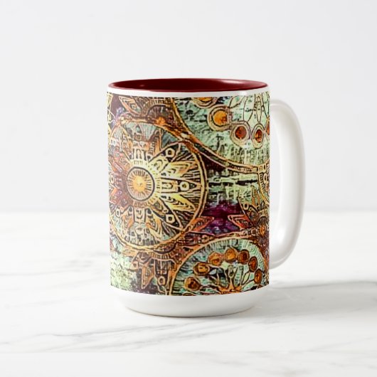 Earth Tones 15 oz Two-Tone Mok (Voorkant rechts)