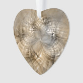 Earth Tones Abstract Modern Fractal Art Heart Ornament (voorkant)
