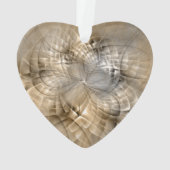 Earth Tones Abstract Modern Fractal Art Heart Ornament (achterkant)