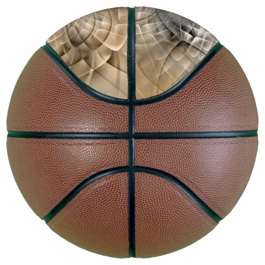 Earth Tones Abstract Modern Fractal Art Texture Basketbal (Rechts)