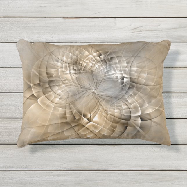 Earth Tones Abstract Modern Fractal Art Texture Buitenkussen (Voorkant)