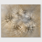 Earth Tones Abstract Modern Fractal Art Texture Cadeaupapier (Vlak)