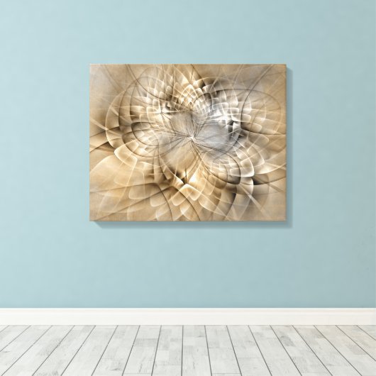 Earth Tones Abstract Modern Fractal Art Texture Canvas Afdruk (Insitu (Houten vloer))