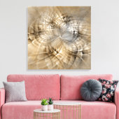 Earth Tones Abstract Modern Fractal Art Texture Canvas Afdruk (Insitu (Woonkamer))