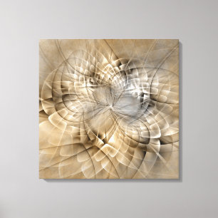 Earth Tones Abstract Modern Fractal Art Texture Canvas Afdruk