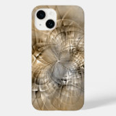 Earth Tones Abstract Modern Fractal Art Texture Case-Mate iPhone Case (Achterkant)