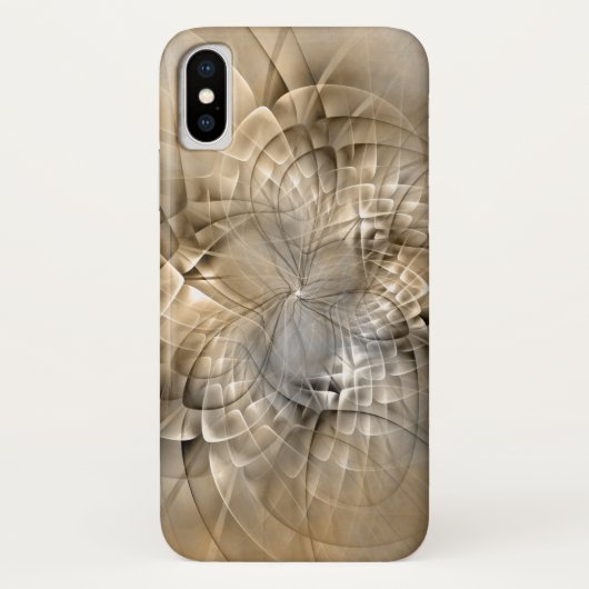 Earth Tones Abstract Modern Fractal Art Texture Case-Mate iPhone Case (Achterkant)