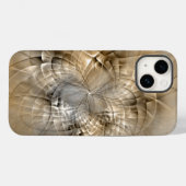 Earth Tones Abstract Modern Fractal Art Texture Case-Mate iPhone Case (Achterkant (horizontaal))