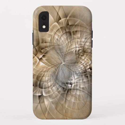 Earth Tones Abstract Modern Fractal Art Texture Case-Mate iPhone Case (Achterkant)