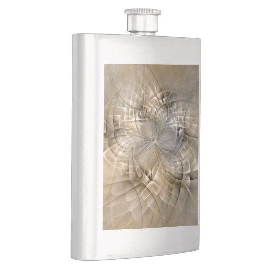 Earth Tones Abstract Modern Fractal Art Texture Flacon (Rechts)