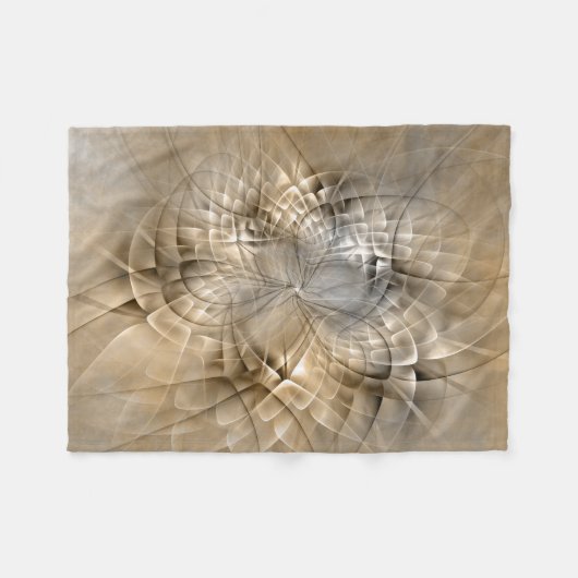 Earth Tones Abstract Modern Fractal Art Texture Fleece Deken (Voorkant (Horizontaal))