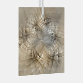 Earth Tones Abstract Modern Fractal Art Texture Glas Ornament (Voorkant Rechts)