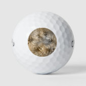 Earth Tones Abstract Modern Fractal Art Texture Golfballen (Voorkant)